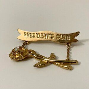 Vintage 1986 1987 Avon Presidents Club Bar Brooch Pin